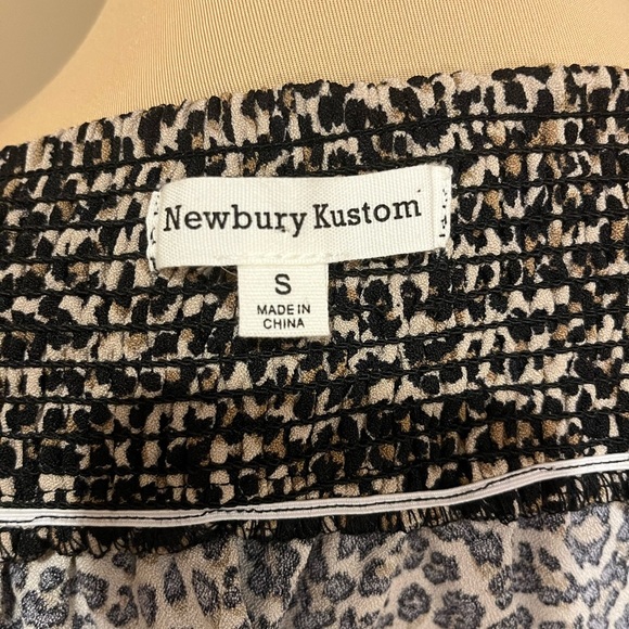 Newberry Kustoms Animal Print Smocked Blouse, size Small - Picture 4 of 5